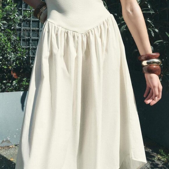 Zara Cut Out Combination Drop Waist Dress - Picture 4 of 9